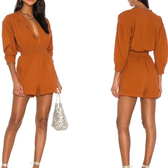 Cleobella Brown Menorca Romper Size Small - Picture 2 of 13